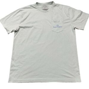 Lauren James Short Sleeve Sweet Tee Home Size L "Pawsitively Preppy" Light Green